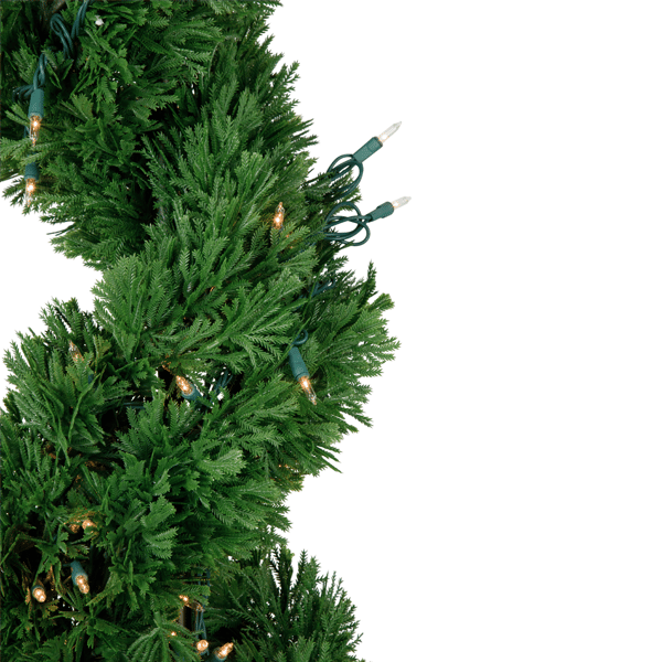 Northlight 5.5ft. Real Touch™ Pre-Lit Cedar Spiral Topiary Tree