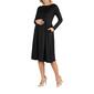 Plus Size 24/7 Comfort Apparel Fit & Flare Maternity Midi Dress - image 2