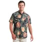 Mens Visitor Coral Flowers Short Sleeve Button Down Shirt - image 1