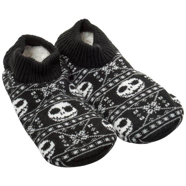 Womens Fuzzy Babba Cuffer Nightmare Before Xmas Slipper Socks