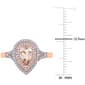 Gemstones Classics™ 14kt. Rose Gold Morganite Double Halo Ring - image 5