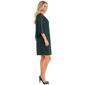 Petite Connected Apparel Capelet Eyelash Keyhole Neck Shift Dress - image 4