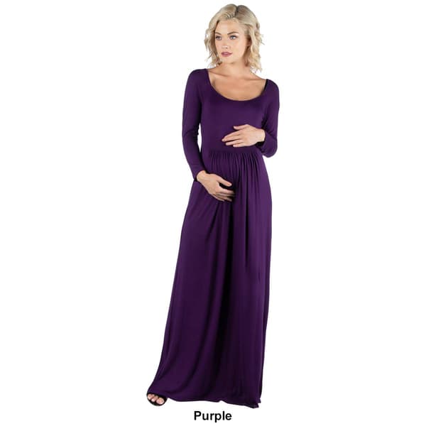 Womens 24/7 Comfort Apparel Maternity Empire Waist Dress