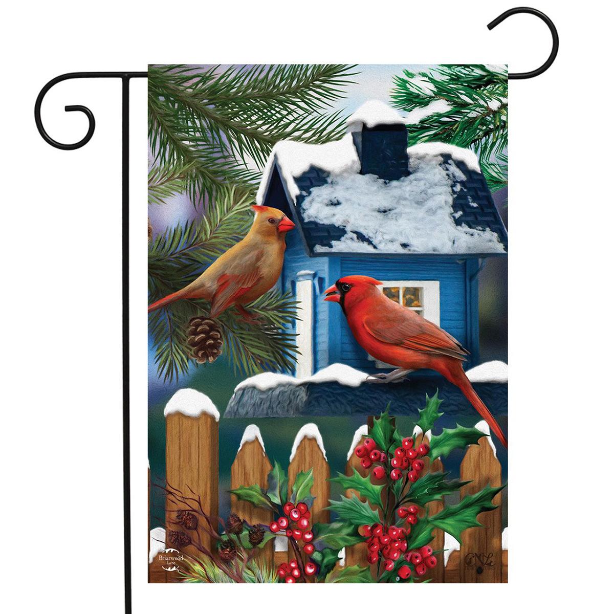 Snow Days Cardinal Garden Flag