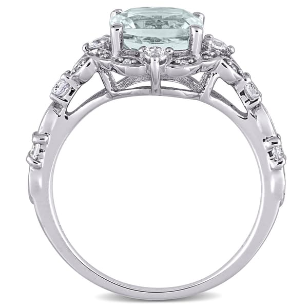 Gemstones Classics™ 14kt. White Gold Aquamarine Vintage Ring