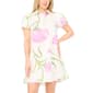 Petites MSK Puff Sleeve Print Cotton Poplin Dress - image 1