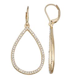 You''re Invited Gold-Tone Crystal Teardrop Earrings