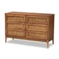 Baxton Studio Ramiel Modern Ash Walnut Wood 6-Drawer Dresser - image 1