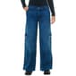 Juniors Celebrity Pink Wide Leg Mid Rise Jeans w/ Panels - image 1