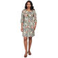 Womens Ruby Rd. Sheer Delight 3/4 Sleeve Floral Fit & Flare Dress - image 1