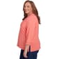 Plus Size Alfred Dunner Free Spirit Cut Out Yoke Solid Blouse - image 4