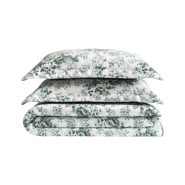Laura Ashley Toile Delight Reversible Qulit Set