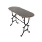 9th & Pike® Black Grey Farmhouse Metal Console Table - image 3