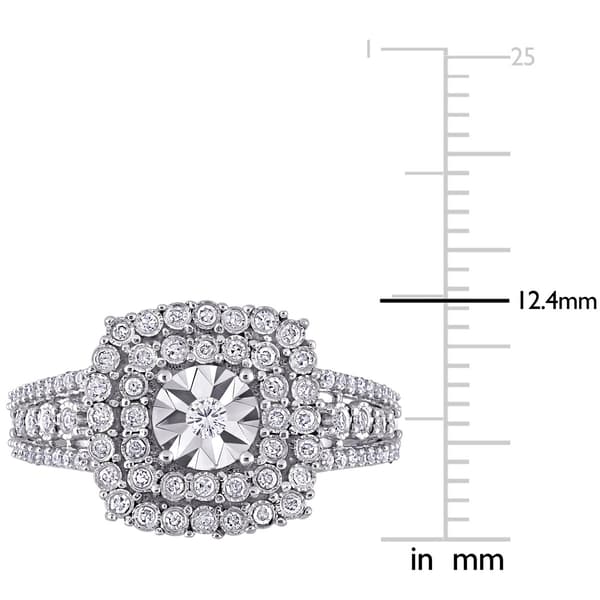 Diamond Classics™ 10kt. White Gold 1/2ctw. Diamond Square Ring