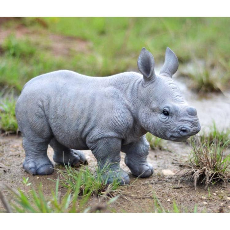 Hi-Line Gift Baby Rhino Garden Statue