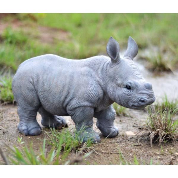 Hi-Line Gift Baby Rhino Garden Statue