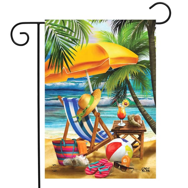 Briarwood Lane Welcome to Paradise Beach Garden Flag - image 