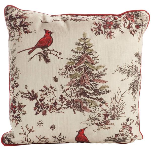 Cardinal Trees Decorative Pillow - 16x16