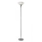 HomeRoots 72in. Silver Lamp with White Glass Shade - image 2