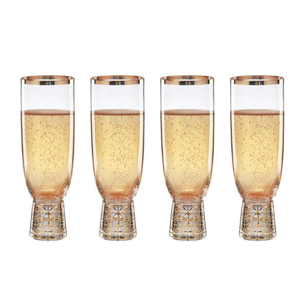 Lenox® Tuscany Classics Gold Frost Flute Glasses - Set of 4