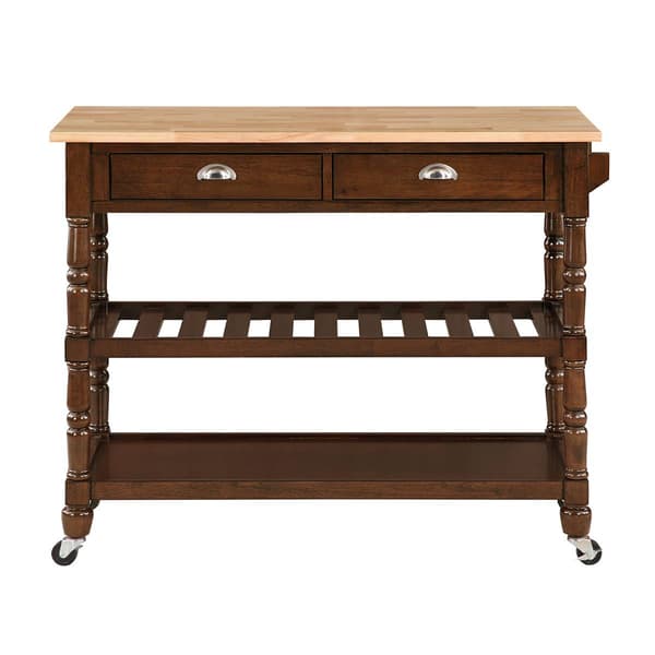 Convenience Concepts 3-Tier Butcher Block Kitchen Cart