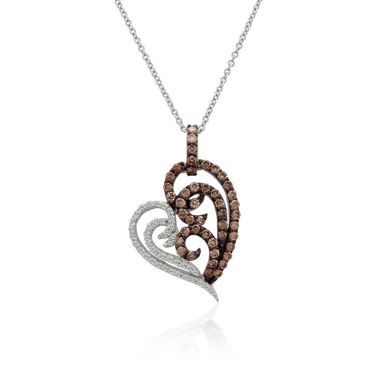 Le Vian(R) 18in. Vanilla Gold(R) & Diamond Heart Pendant