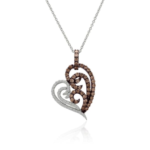 Le Vian(R) 18in. Vanilla Gold(R) & Diamond Heart Pendant - image 