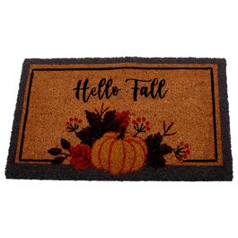 Hello Fall Pumpkin Coir Doormat