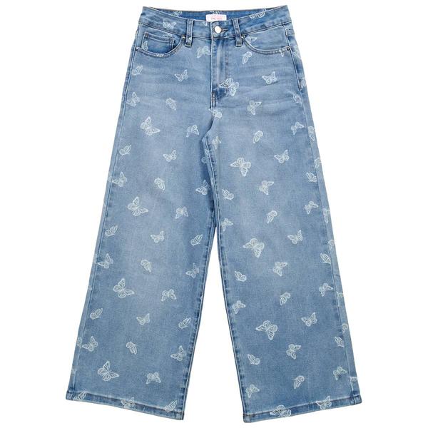Girls (7-14) YMI(R) Butterfly Wide Leg Jeans - image 