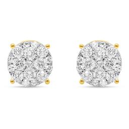Nova Star® Gold Plated 1 1/2ctw. Lab Grown Diamond Stud Earrings