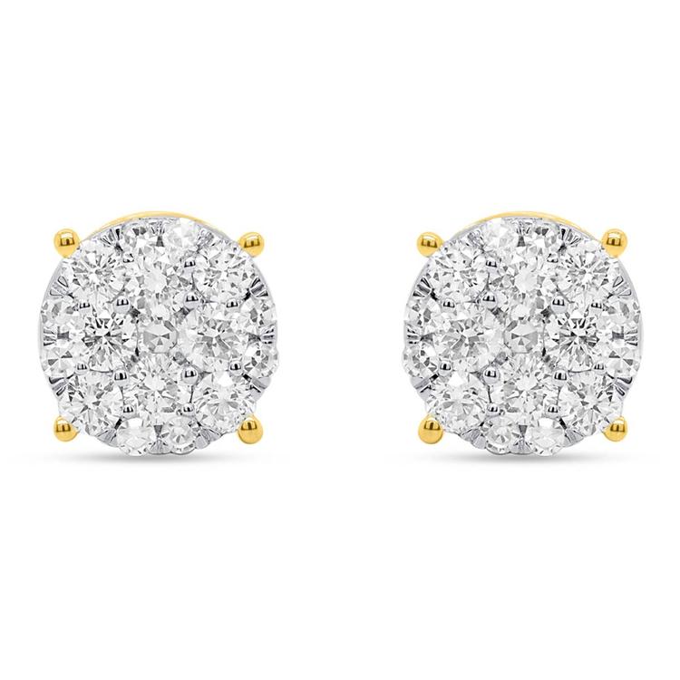 Nova Star® Gold Plated 1 1/2ctw. Lab Grown Diamond Stud Earrings