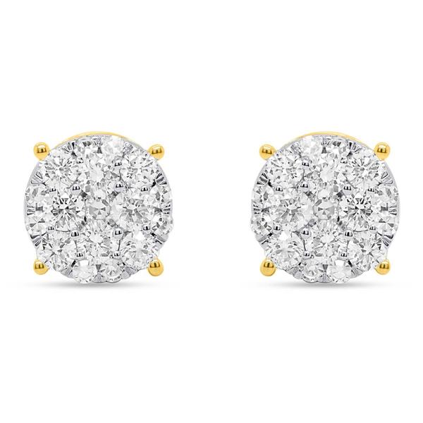 Nova Star® Gold Plated 1 1/2ctw. Lab Grown Diamond Stud Earrings