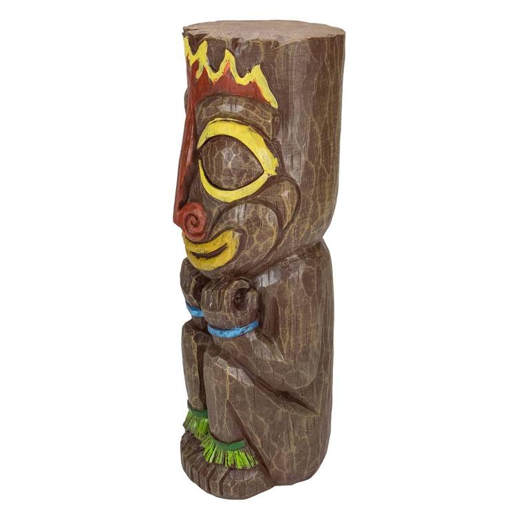 Northlight Seasonal Solar Polynesian Fire Tiki Statue