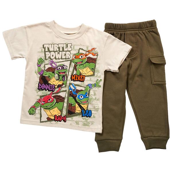 Toddler Boy Nickelodeon&#40;tm&#41; Ninja Turtle Short Sleeve Top & Joggers - image 