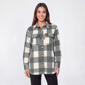 Petite Mountain Ridge Long Sleeve Twill Checkered Shacket - image 1