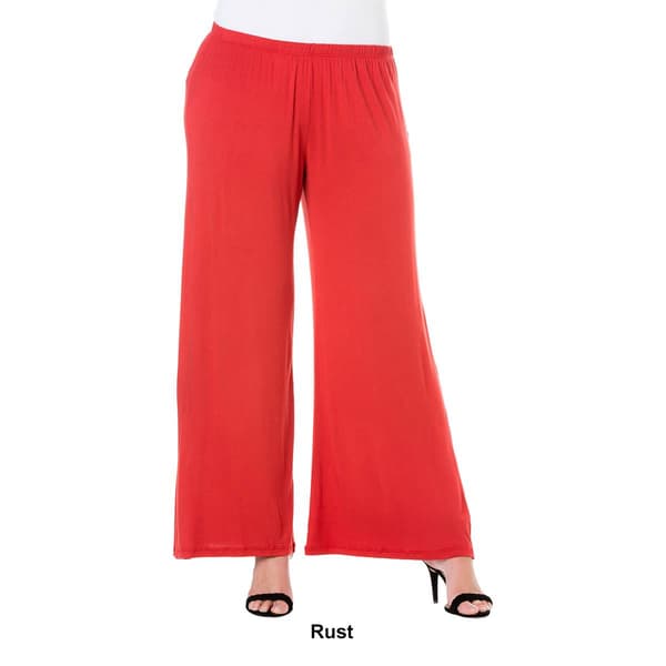 Plus Size 24/7 Comfort Apparel Solid Palazzo Pants