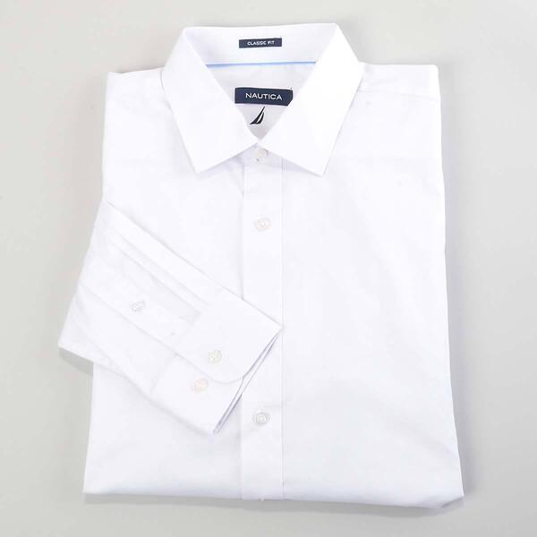 Mens Nautica Traveler Classic Fit Dress Shirt - White - image 