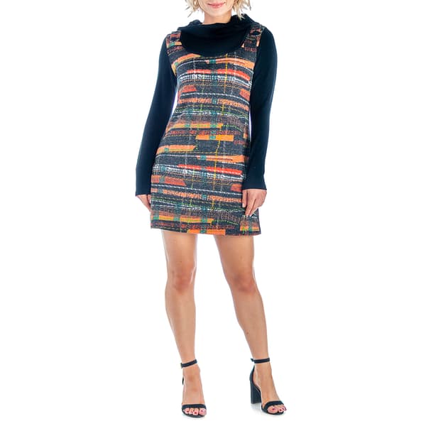 Womens 24/7 Comfort Apparel Cowl Neck A-Line Dress - image 