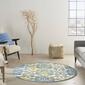 Nourison Aloha Scroll Print Indoor/Outdoor Round Rug - image 8
