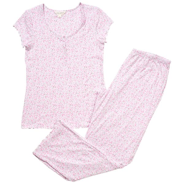 Womens Laura Ashley&#40;R&#41; Short Sleeve Confetti Ditsy Pajama Set