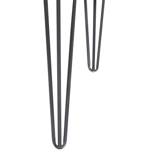 9th & Pike® Black Metal and Wood Modern Accent Table