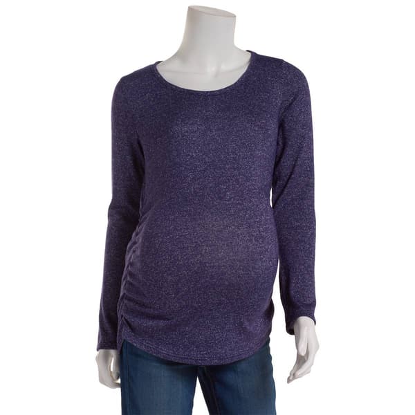 Womens Maternity Due Time Long Sleeve Cinch Shirt