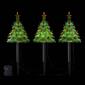 Mr. Christmas 9in. Lit Blow Mold Pathway Trees - Set of 3 - image 2