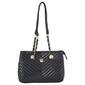 Gloria Vanderbilt Chevron Shoulder Quilt Tote - Black - image 1