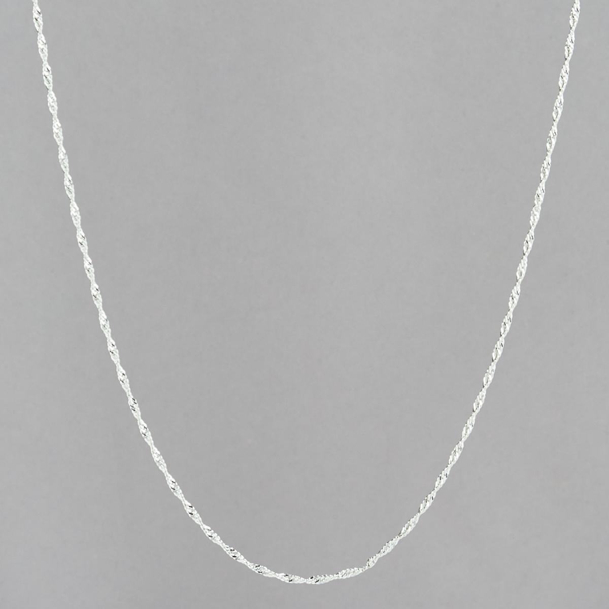 Design Collection Silver Plated Single Chain Necklace