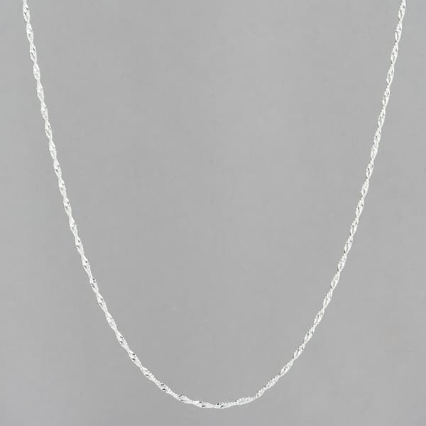 Design Collection Silver Plated Single Chain Necklace - image 
