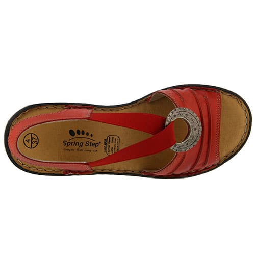Womens Spring Step Karmel Slingback Sandals - Red