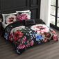 Bebejan Black Night Poppies 5pc. Reversible Comforter Set - image 4