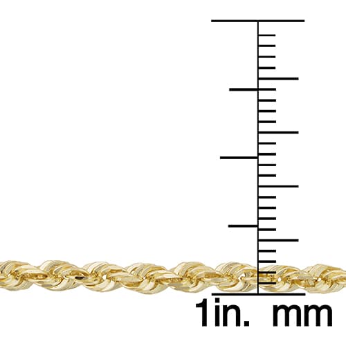Unisex Gold Classics&#8482; 10kt. Yellow Gold 3.3mm 18in. Rope Chain