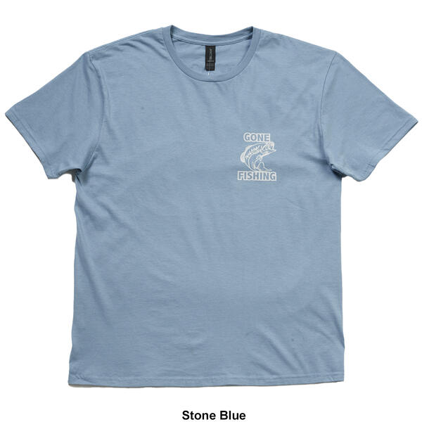 Mens Gone Fishing Short Sleeve Graphic T-Shirt